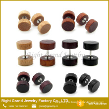 Bois naturel, brun, noir corps organiques en bois bijoux faux Plug